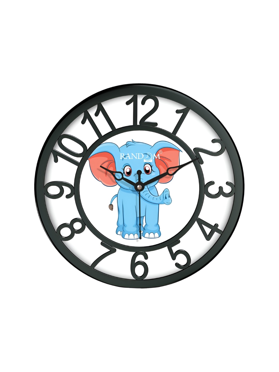 

RANDOM Black & Blue Printed Analogue Contemporary Wall Clock