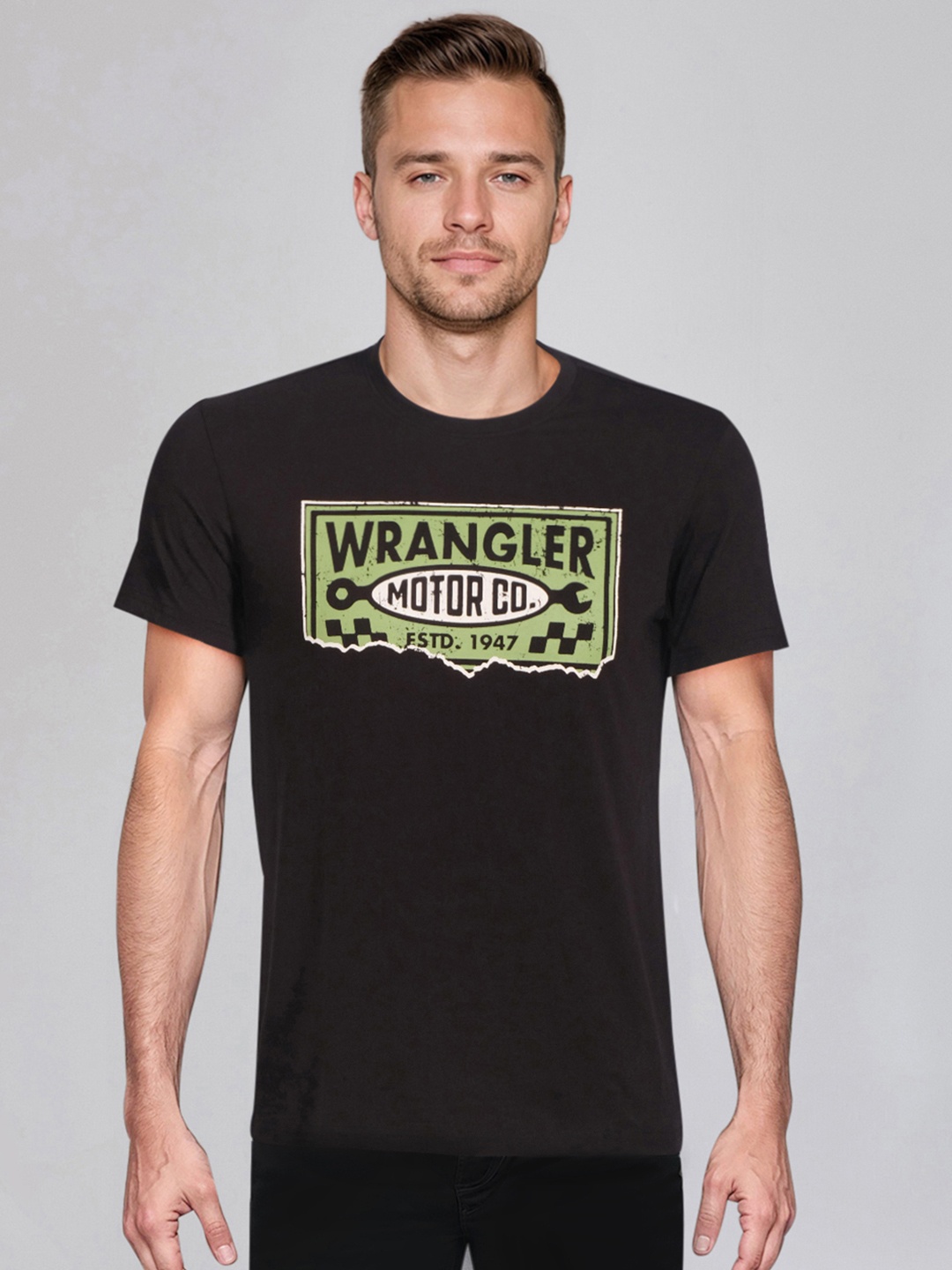 

Wrangler Men Typography Printed T-shirt, Black