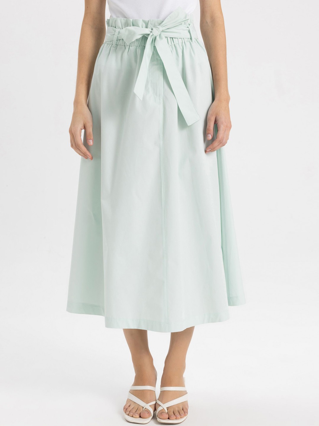 

DeFacto Pure Cotton A-Line Skirt, Green