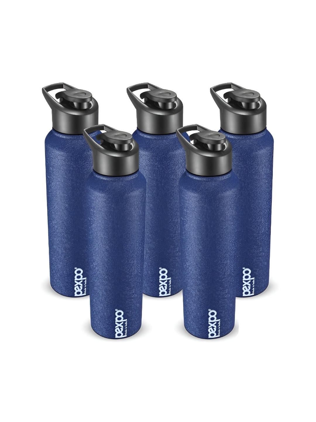 

Pexpo CHROMO 5pc Sports & Hiking Stainless Steel 1L Single wall Blue Water Bottle