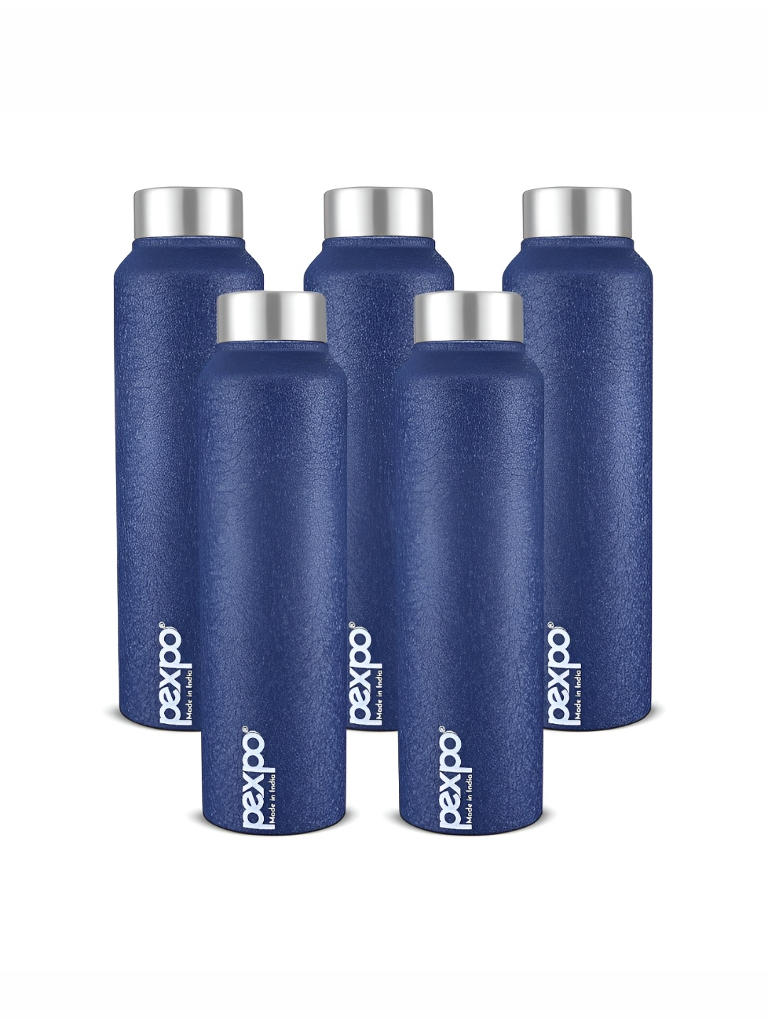 

Pexpo CHROMO 5pc Fridge Water Bottle 1L Single wall Blue Stainless Steel