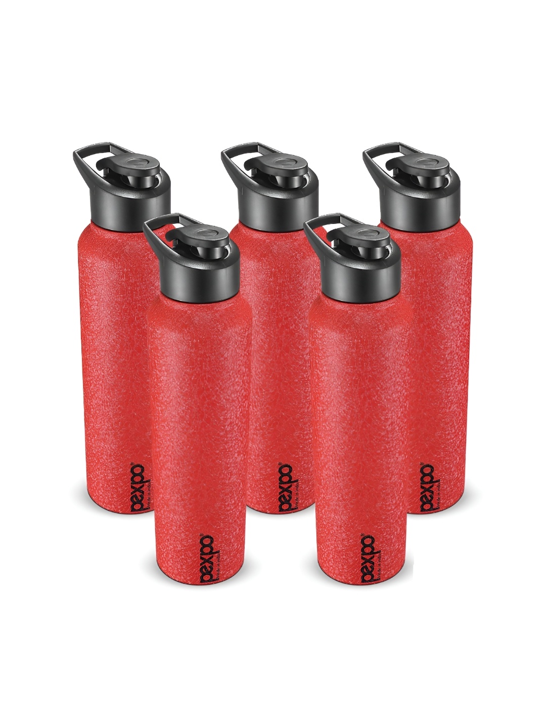 

Pexpo CHROMO 5pc Sports & Hiking Stainless Steel 1L Single wall Red Water Bottle