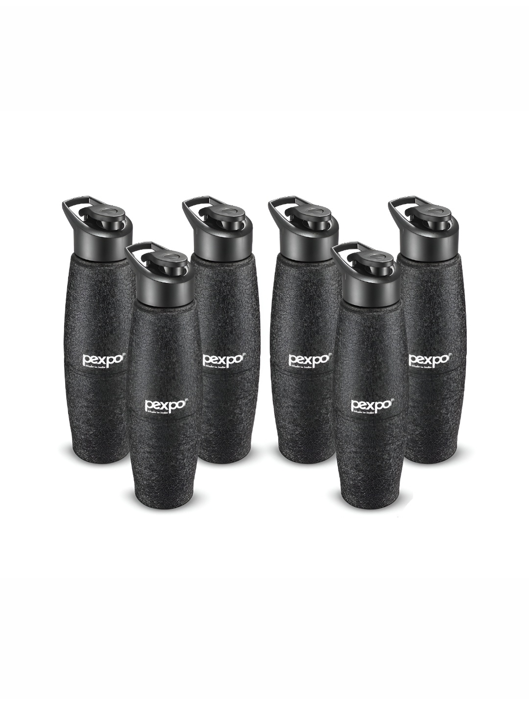 

Pexpo DURO 6pc Sports & Hiking Stainless Steel 1L Single wall Black Water Bottle