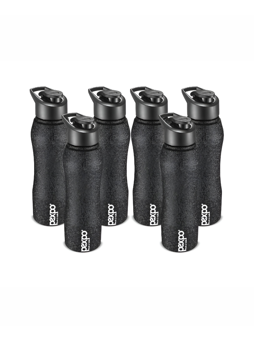 

Pexpo BISTRO 6pc Sports & Hiking Stainless Steel 1L Single wall Black Water Bottle