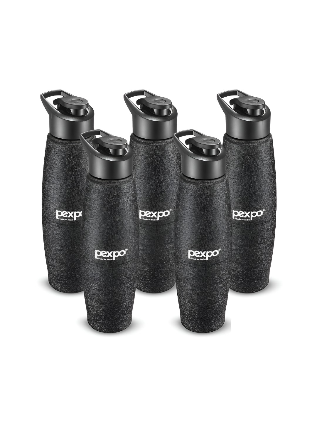 

Pexpo DURO 5pc Sports & Hiking Stainless Steel 1L Single wall Black Water Bottle