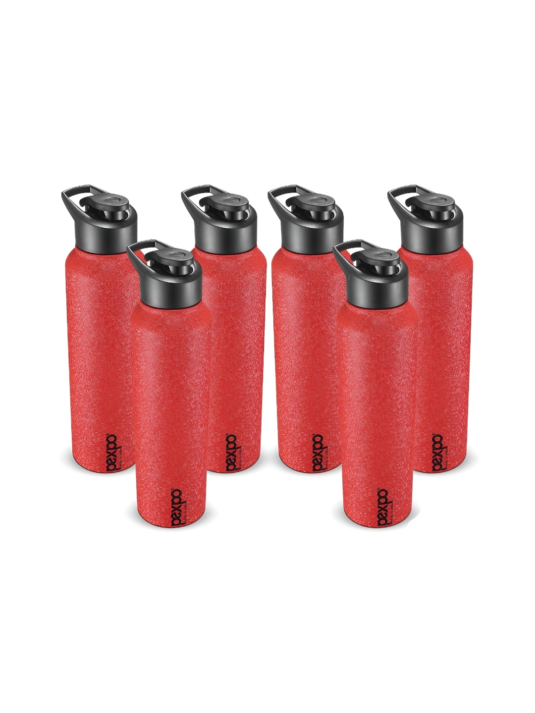 

Pexpo CHROMO 6pc Sports & Hiking Stainless Steel 1L Single wall Red Water Bottle