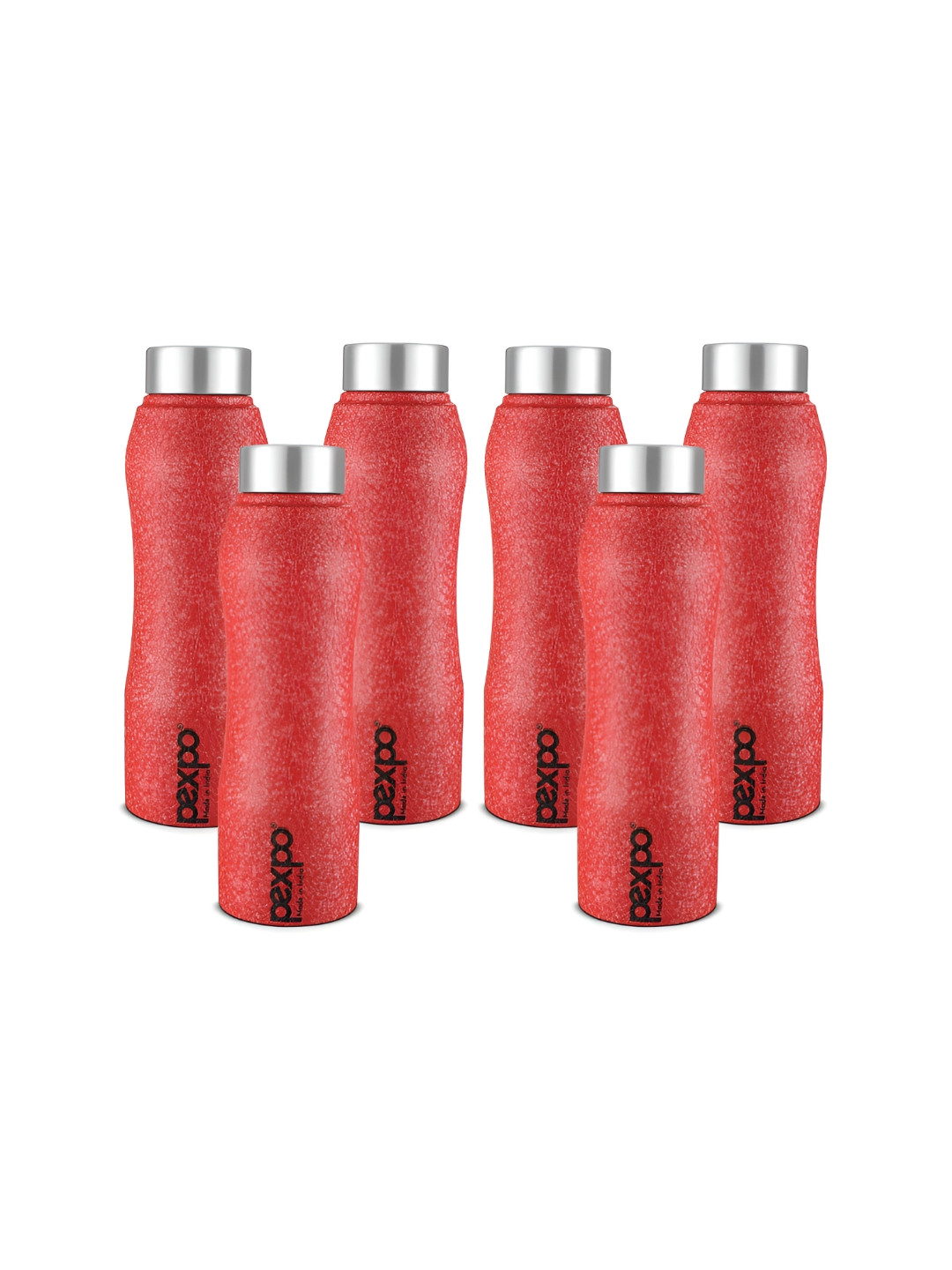 

Pexpo BISTRO 6pc Refrigerator Stainless Steel 1000ml Single wall Red Water Bottle