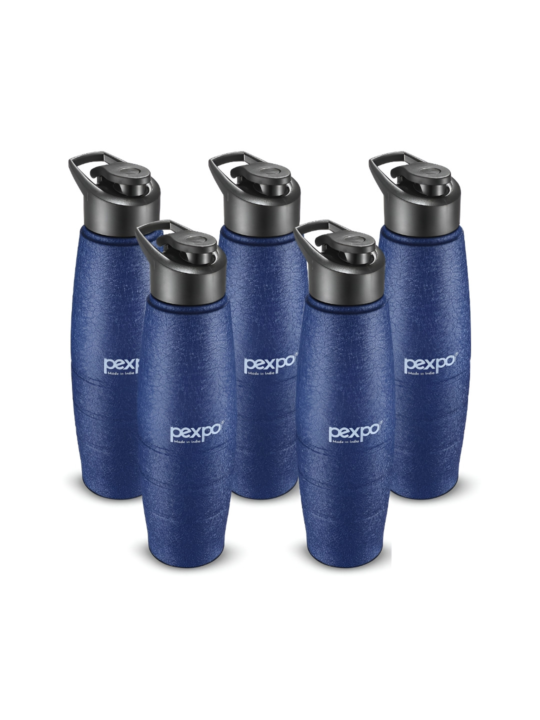 

Pexpo DURO 5pc Sports & Hiking Stainless Steel 1L Single wall Blue Water Bottle