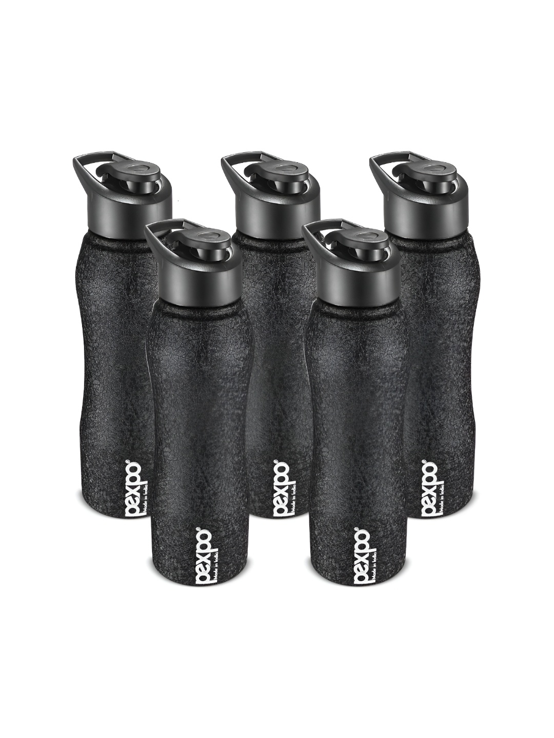 

Pexpo BISTRO 5pc Sports & Hiking Stainless Steel 1L Single wall Black Water Bottle