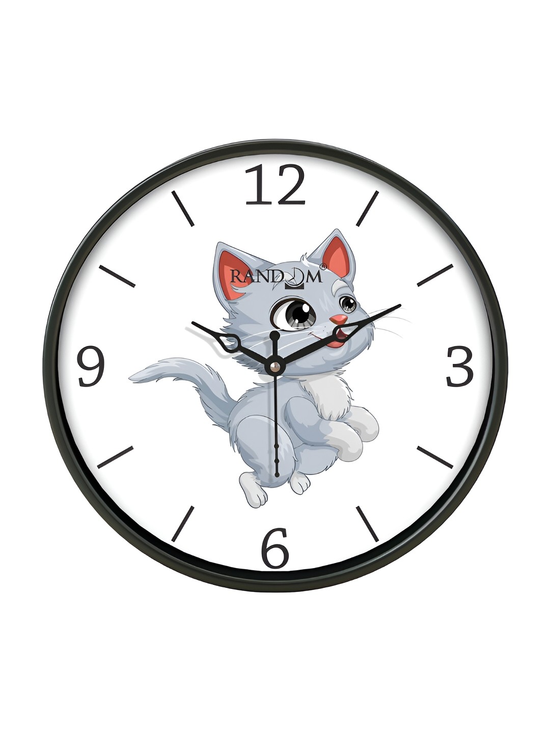 

RANDOM Black & White Printed Round Shaped Contemporary Wall Clock