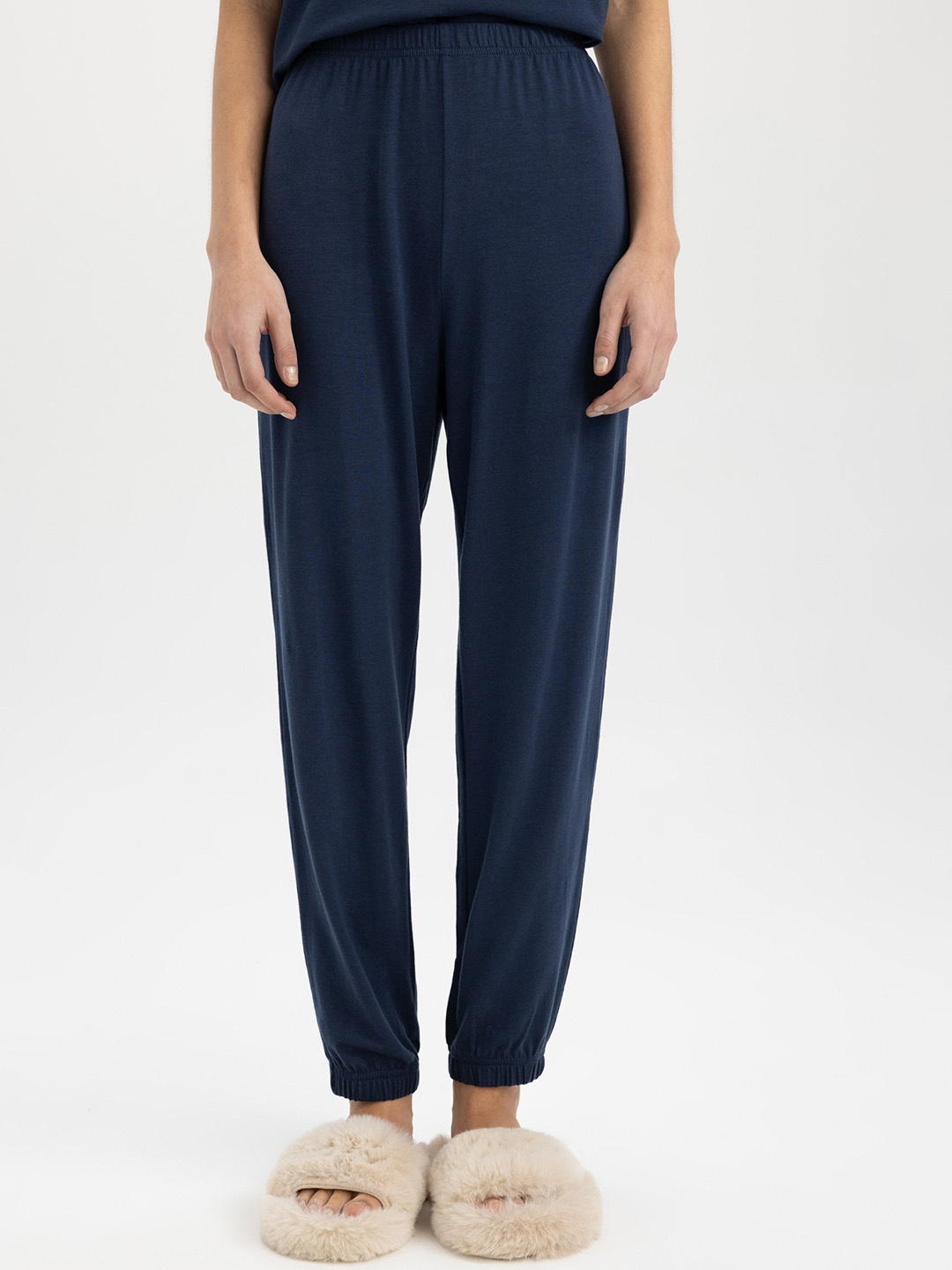 

DeFacto Women Mid-Rise Jogger Lounge Pants, Navy blue