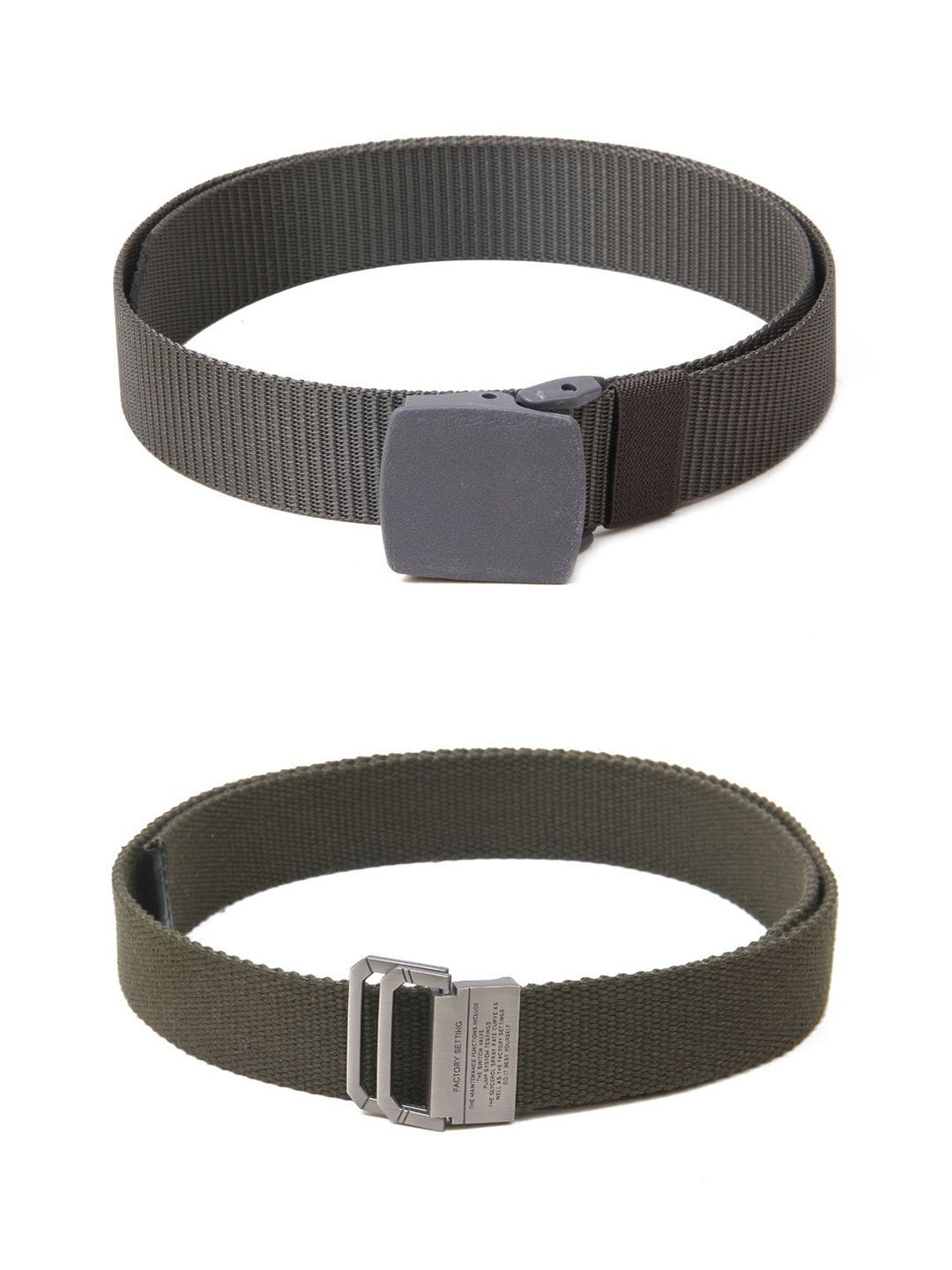 

Calvadoss Girls Set of 2 Textured Belts, Grey