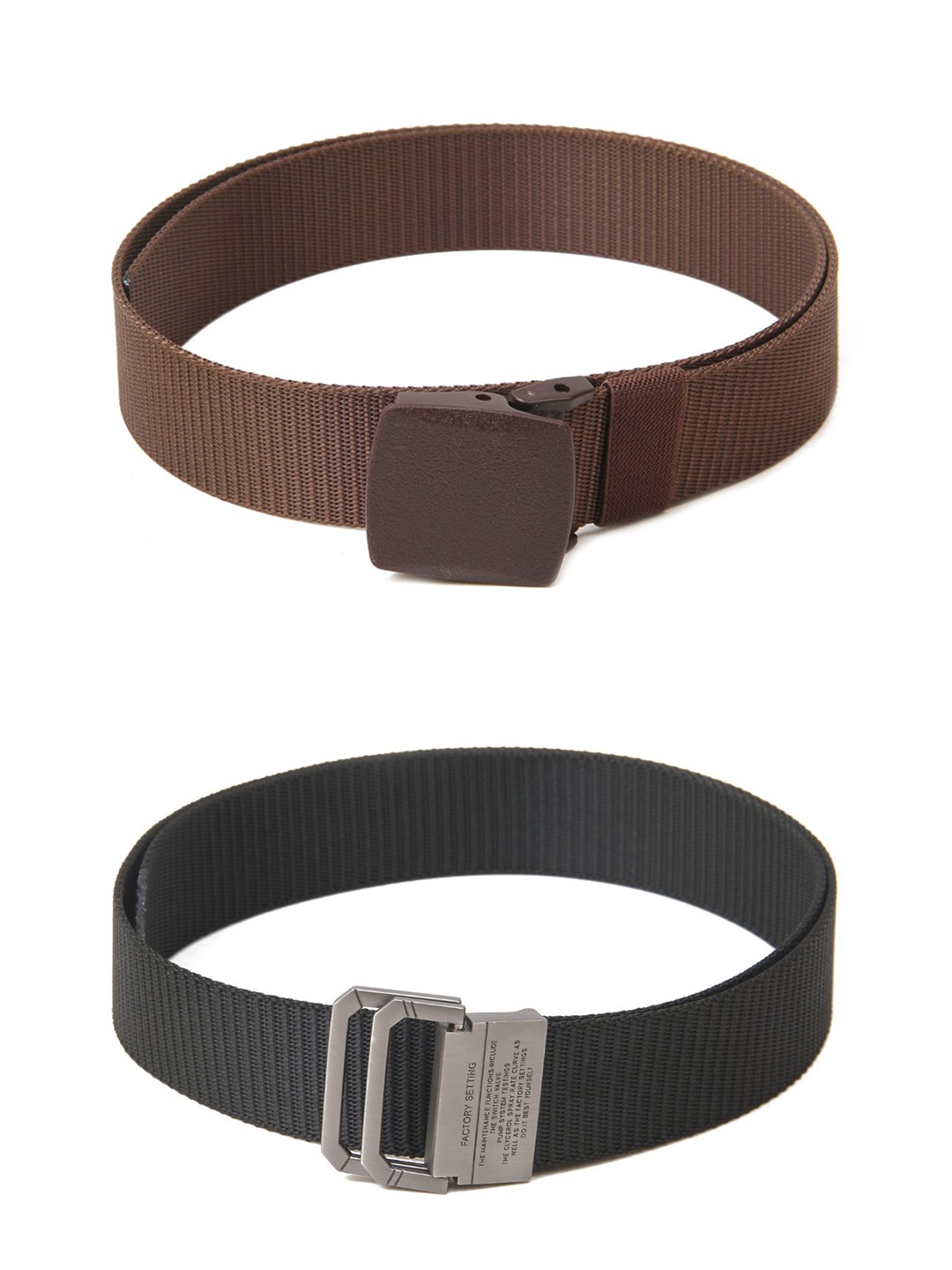 

Calvadoss Girls Set of 2 Textured Belts, Brown