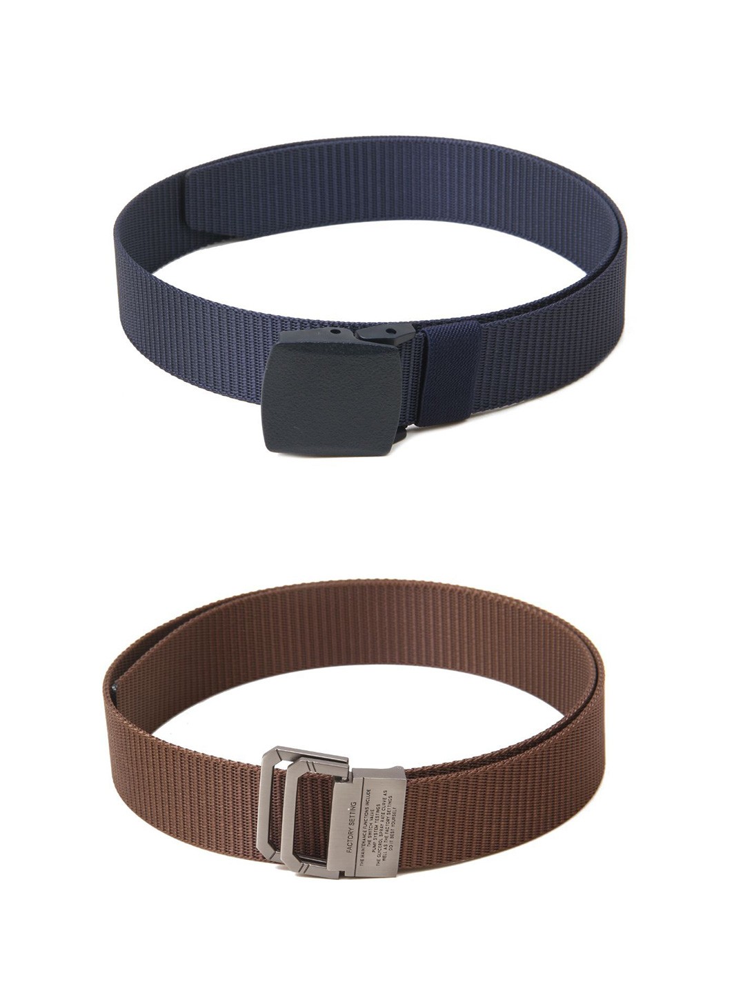 

Calvadoss Girls Set Of 2 Textured Belts, Navy blue