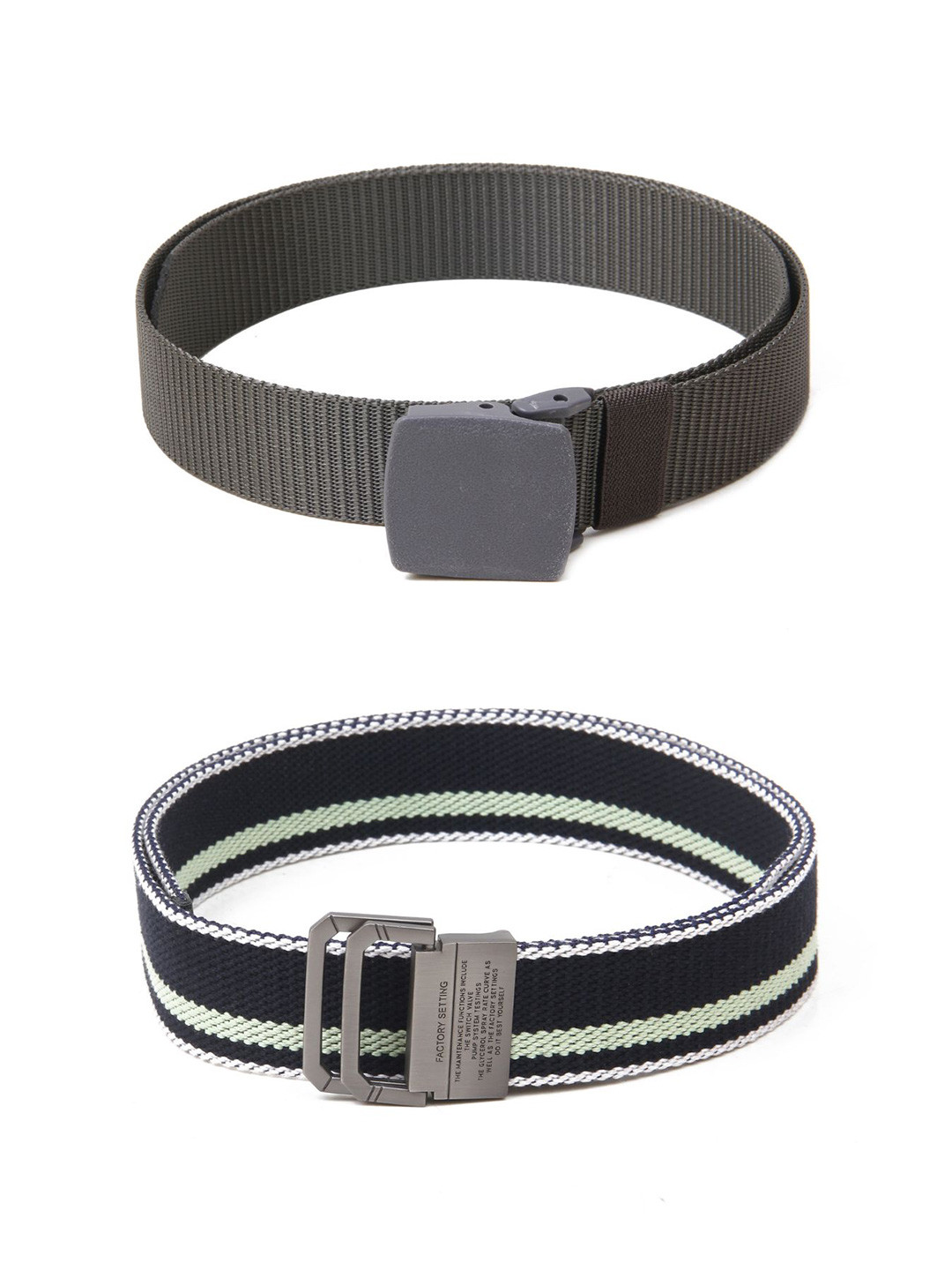 

Calvadoss Girls Set of 2 Textured Belts, Grey