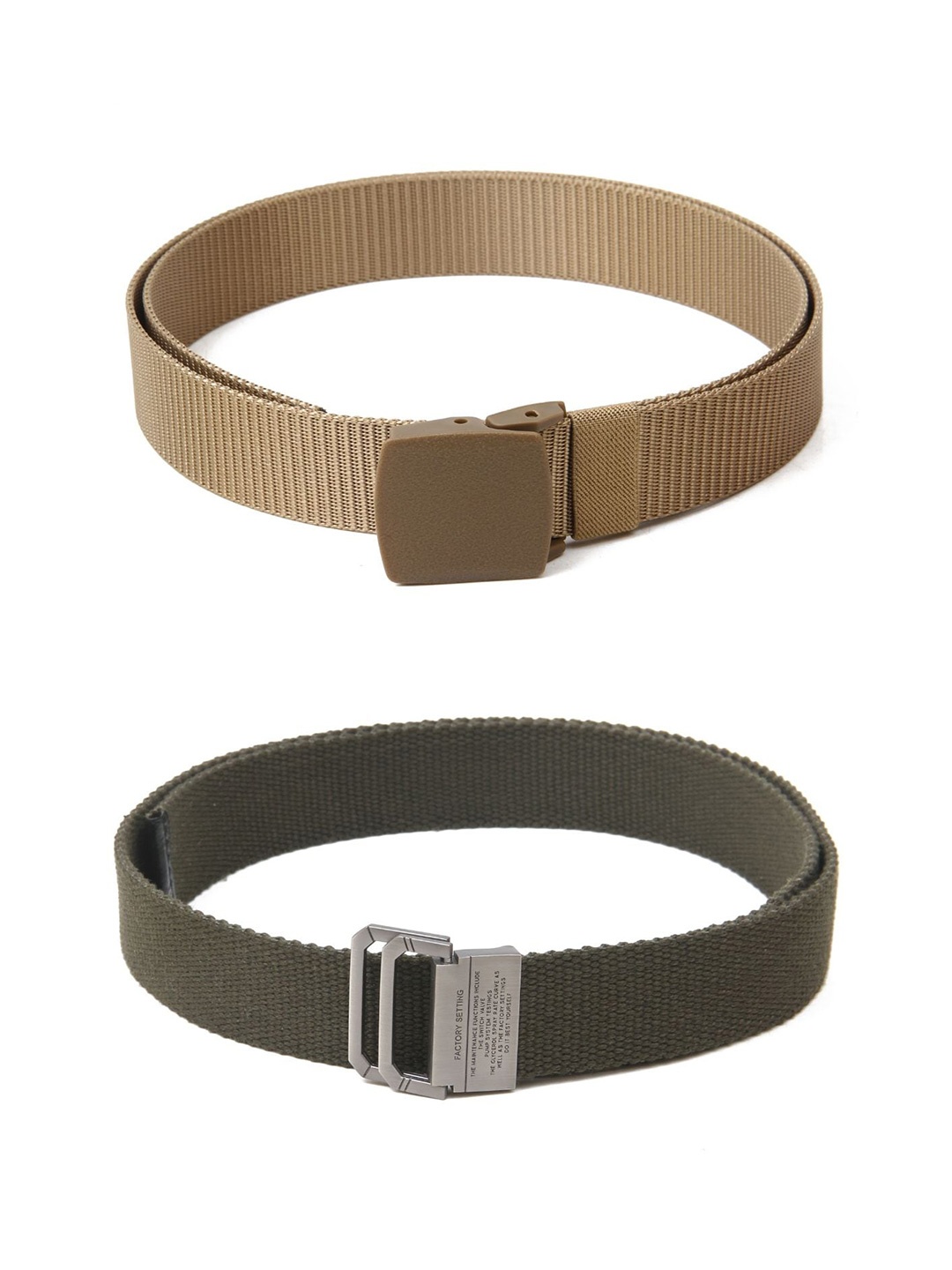 

Calvadoss Girls Set of 2 Textured Belts, Beige