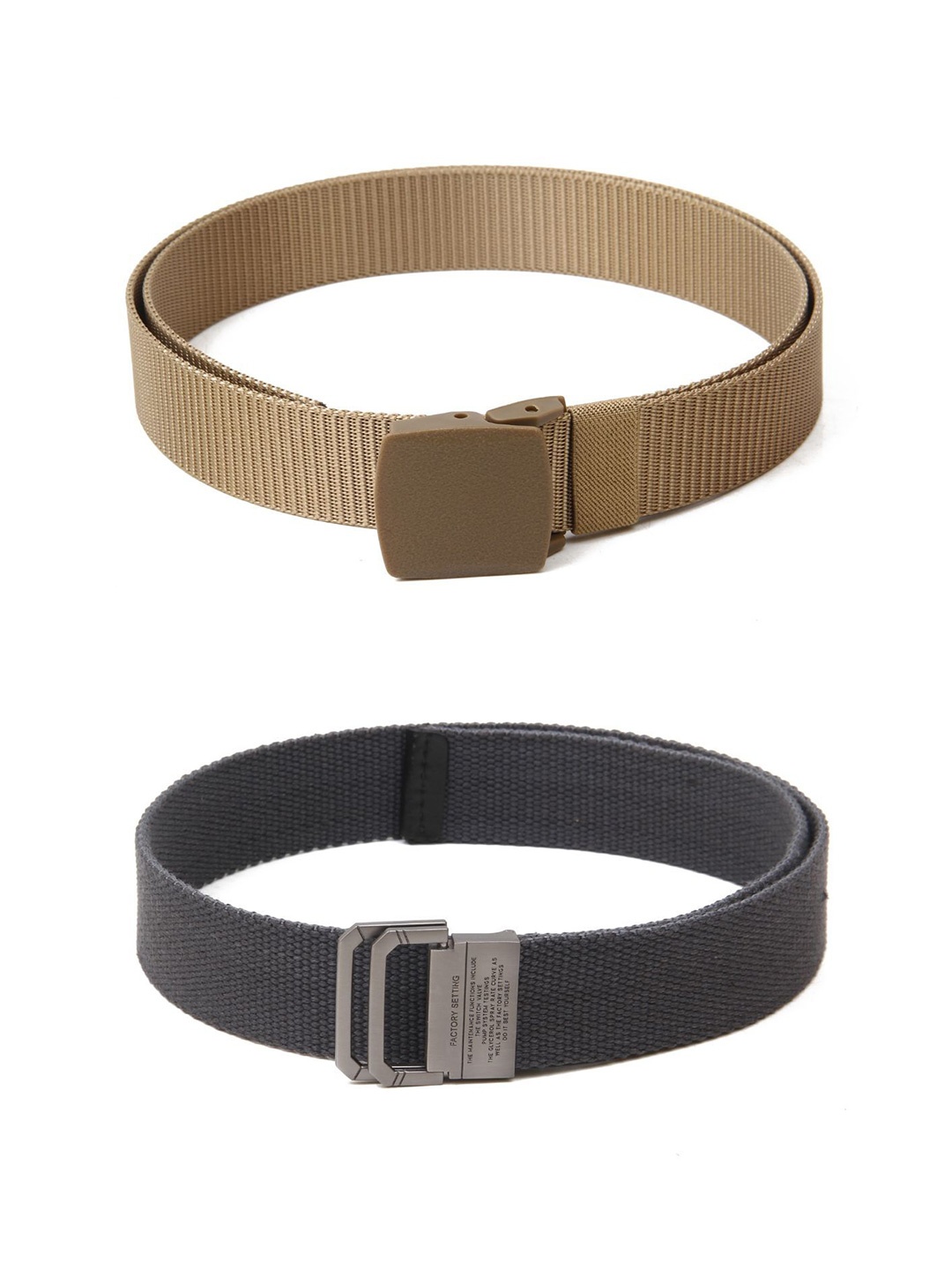 

Calvadoss Girls Set of 2 Textured Belts, Beige
