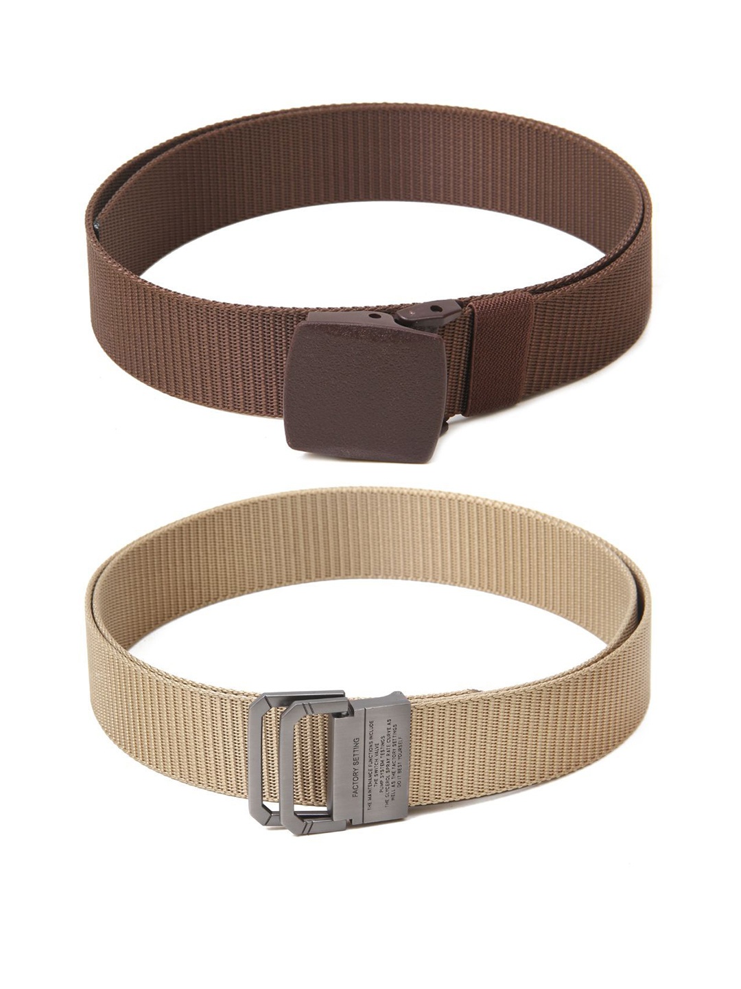 

Calvadoss Girls Set of 2 Textured Belts, Brown