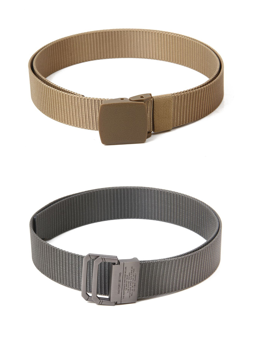 

Calvadoss Girls Set of 2 Textured Belts, Beige