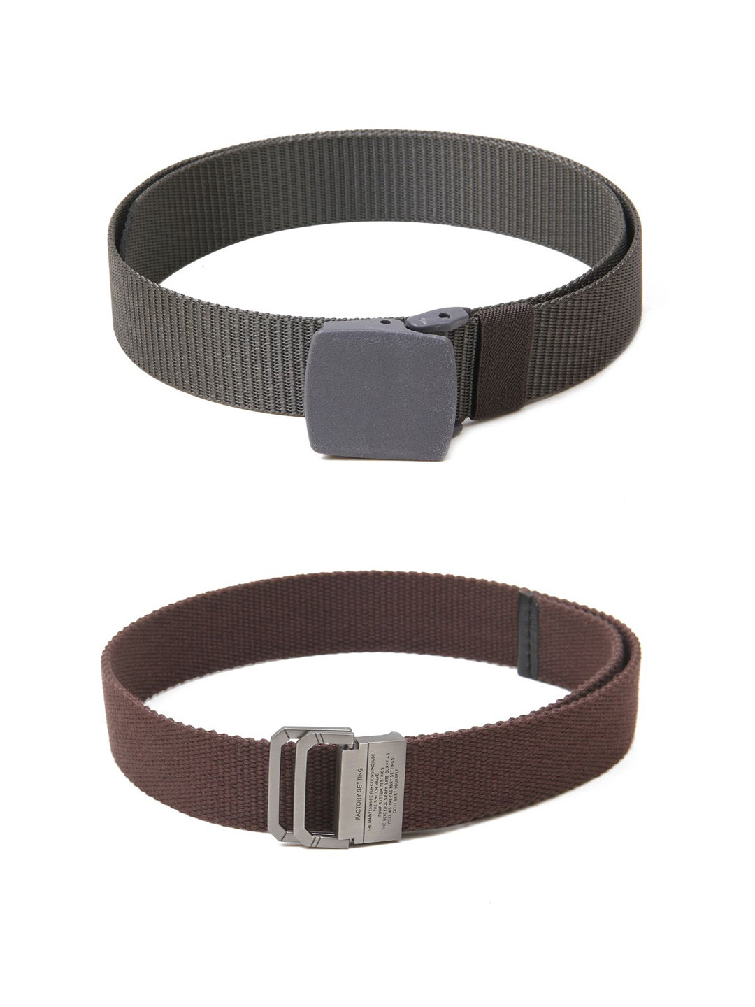 

Calvadoss Girls Set of 2 Textured Belt, Grey