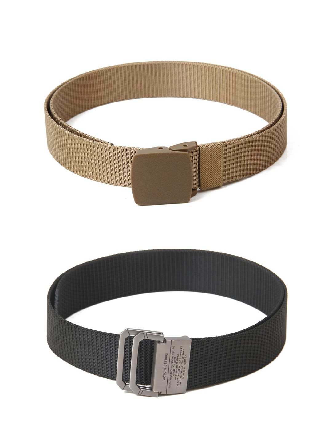 

Calvadoss Girls Set of 2 Textured Belts, Beige