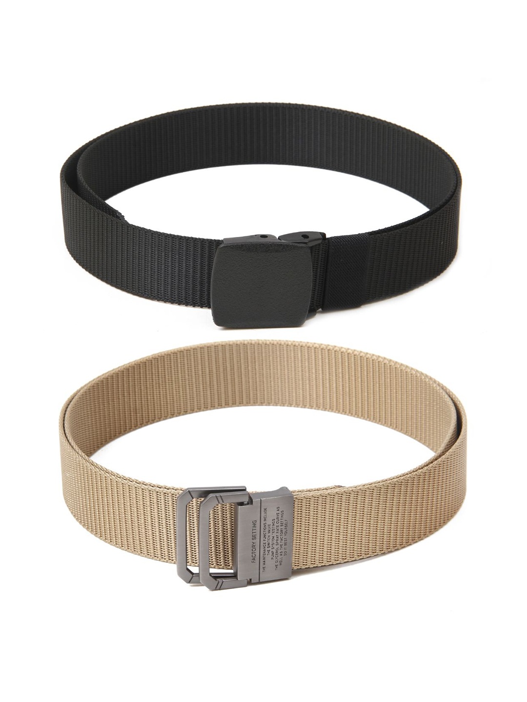 

Calvadoss Girls Set of 2 Textured Belts, Black