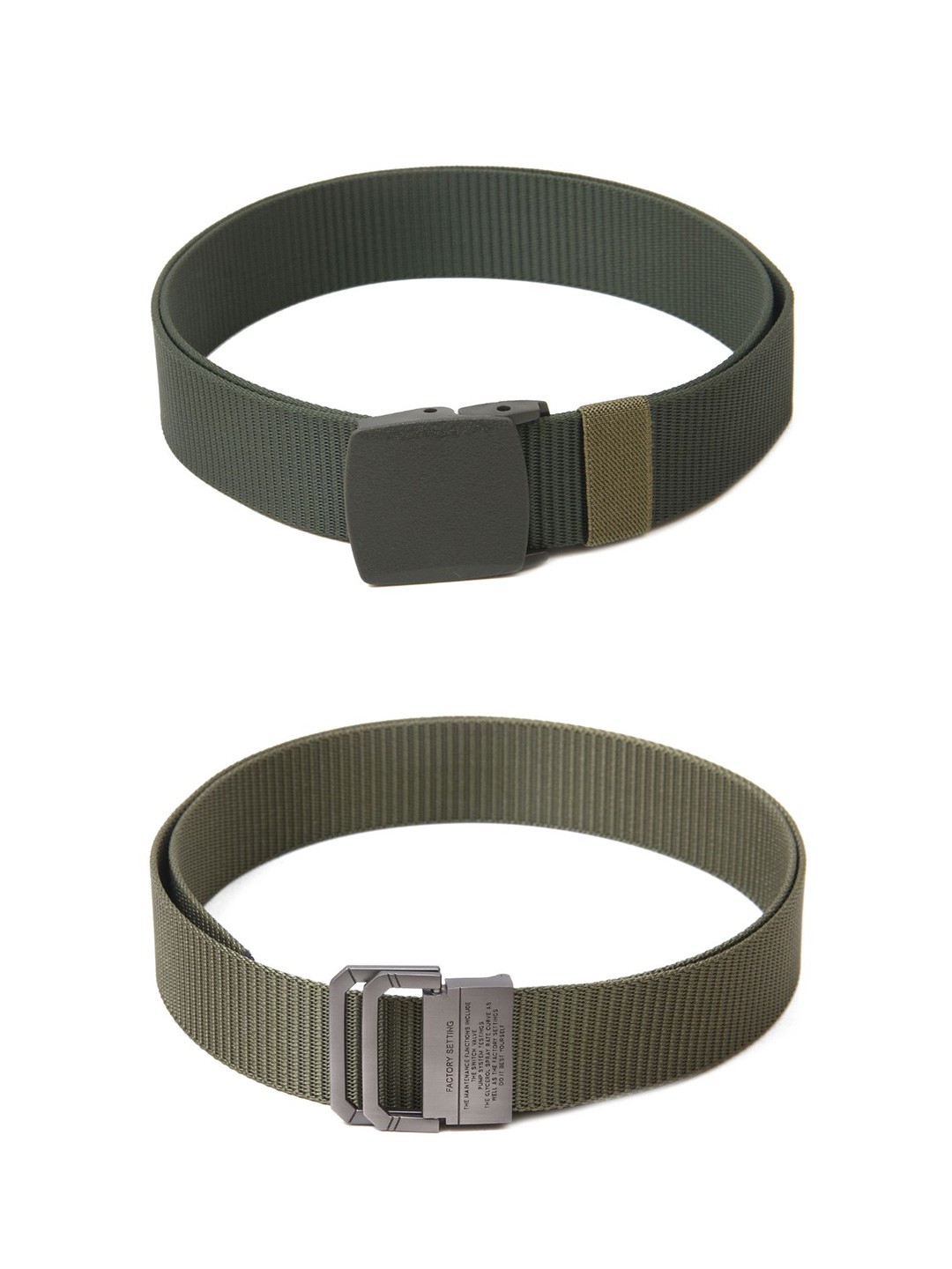 

Calvadoss Girls Set of 2 Textured Belts, Green