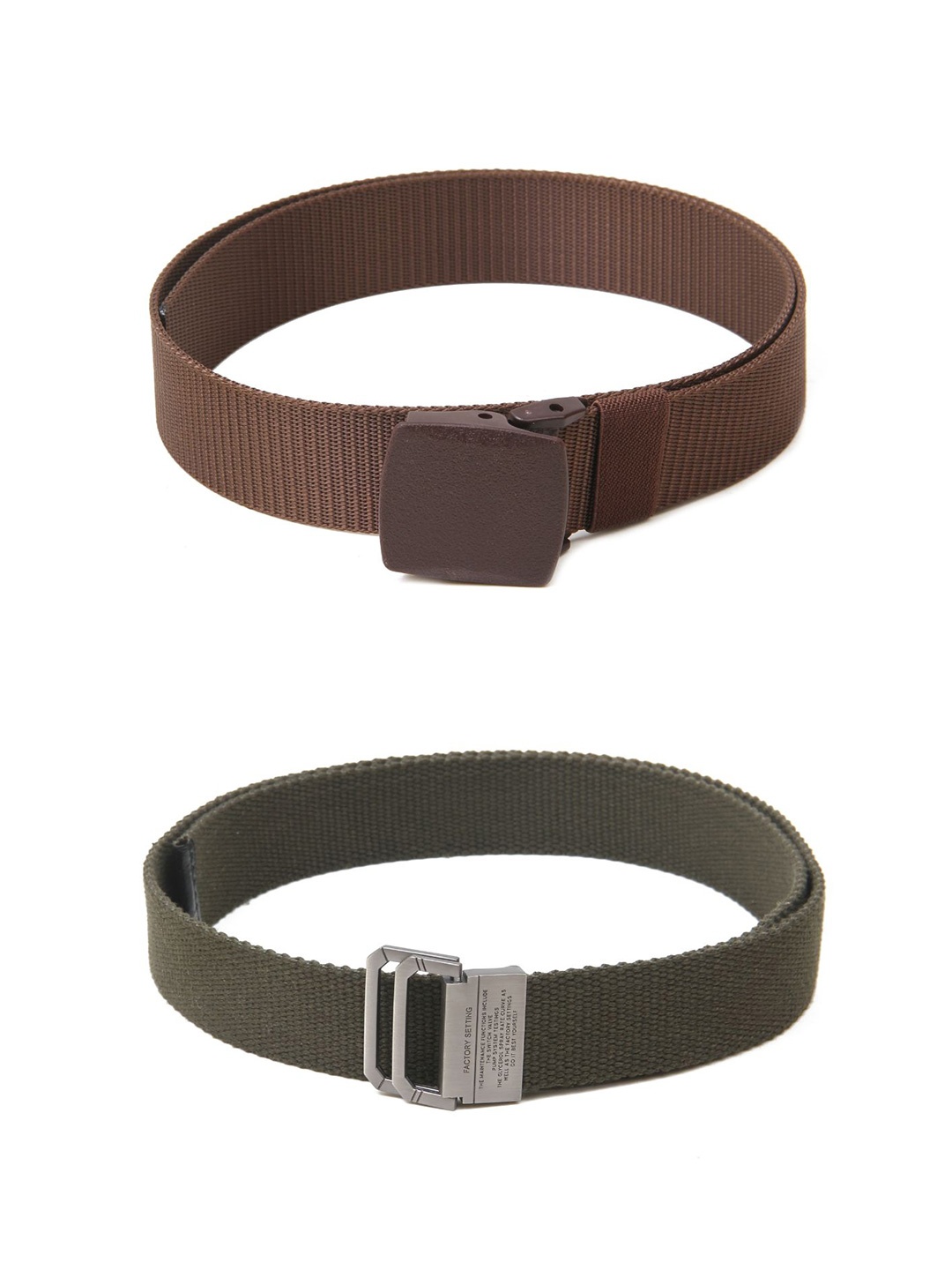 

Calvadoss Girls Set of 2 Textured Belts, Brown