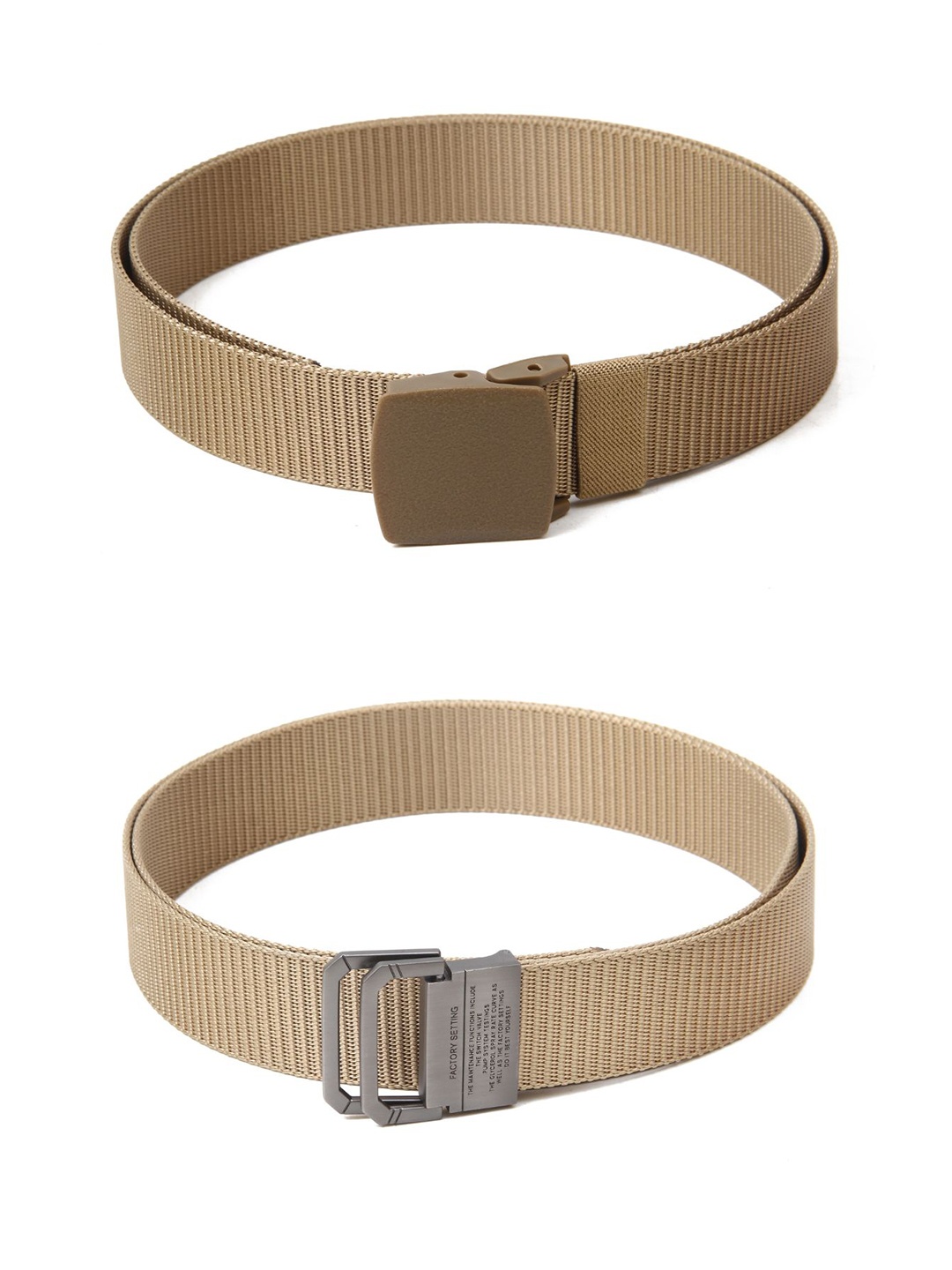 

Calvadoss Girls Set of 2 Textured Belts, Beige