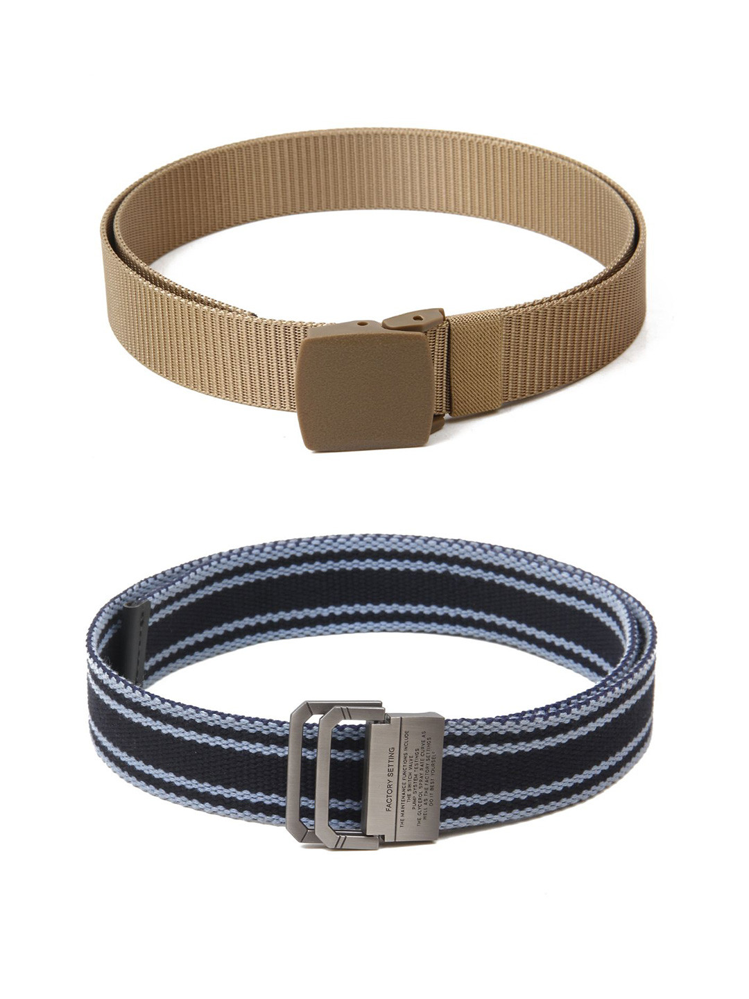 

Calvadoss Girls Set of 2 Textured Belt, Beige