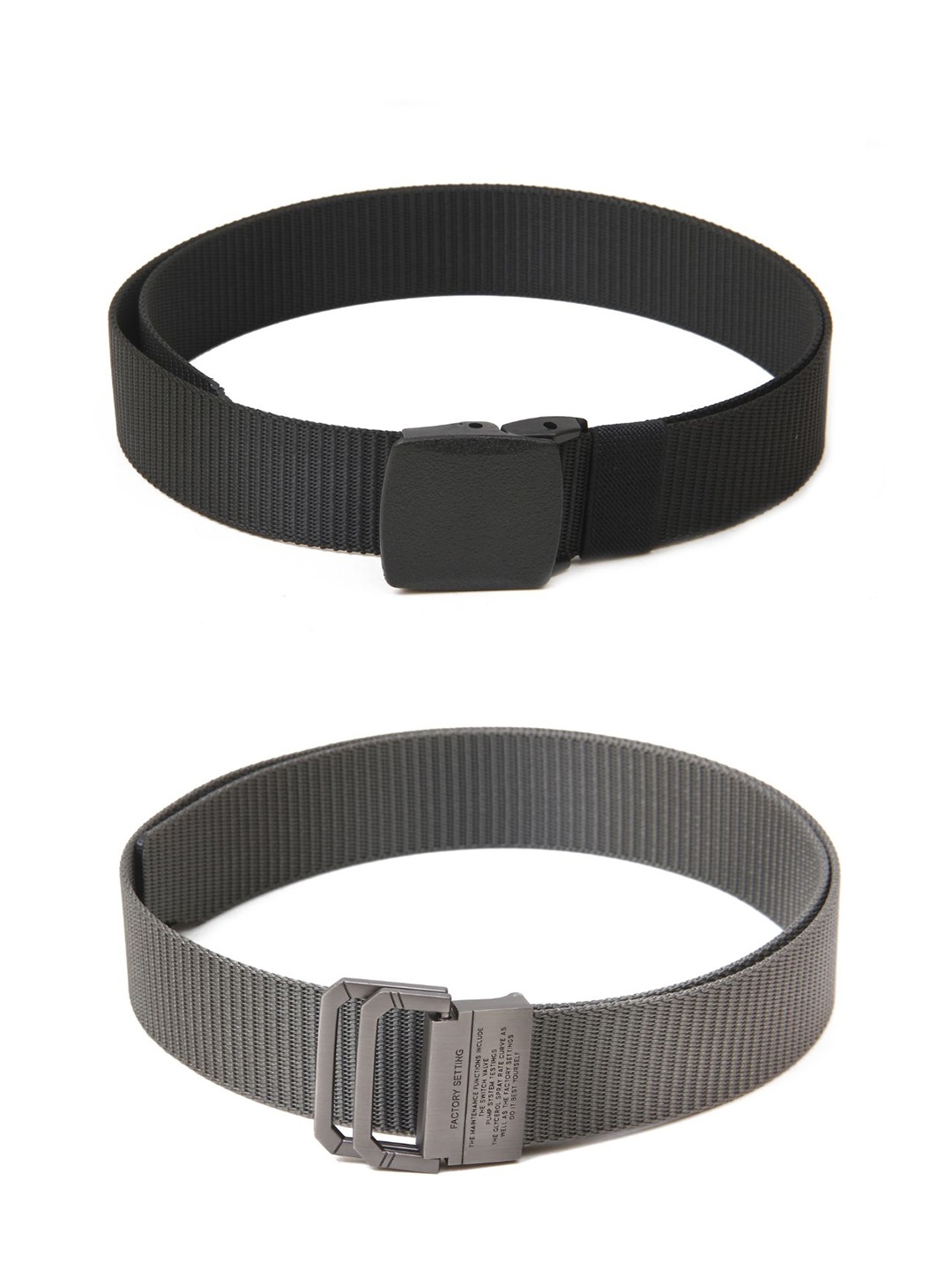 

Calvadoss Girls Set Of 2 Textured Belts, Black