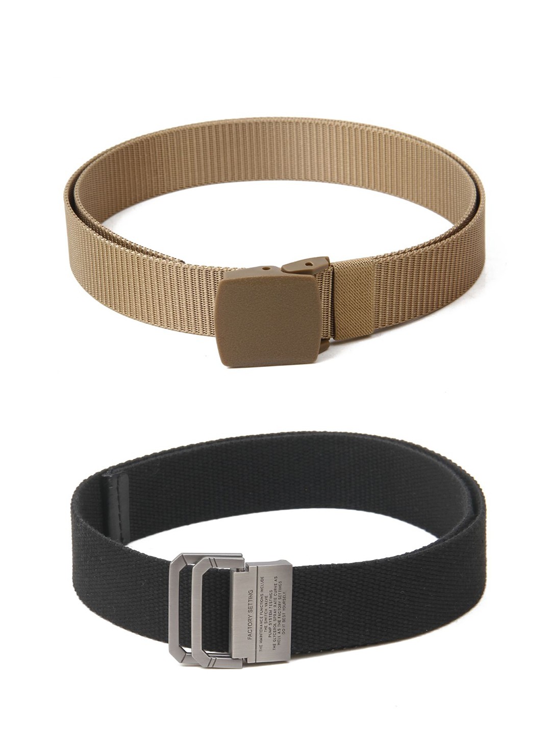 

Calvadoss Girls Set Of 2 Textured Belts, Beige