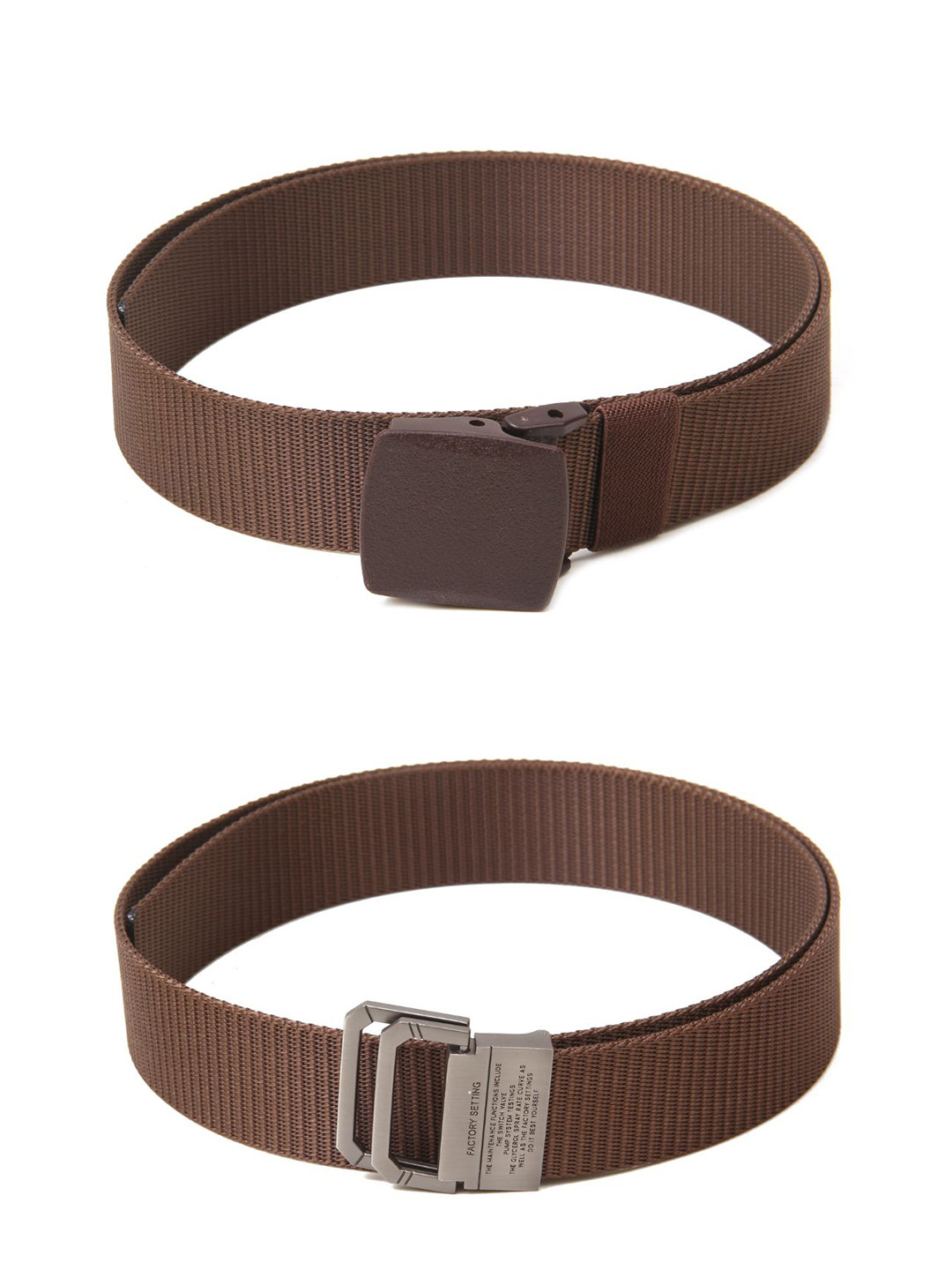 

Calvadoss Girls Set Of 2 Textured Belts, Brown