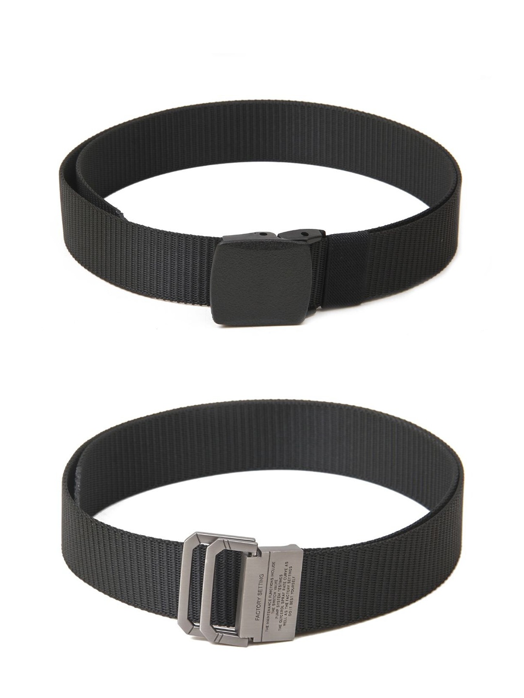 

Calvadoss Girls Set of 2 Textured Belt, Black