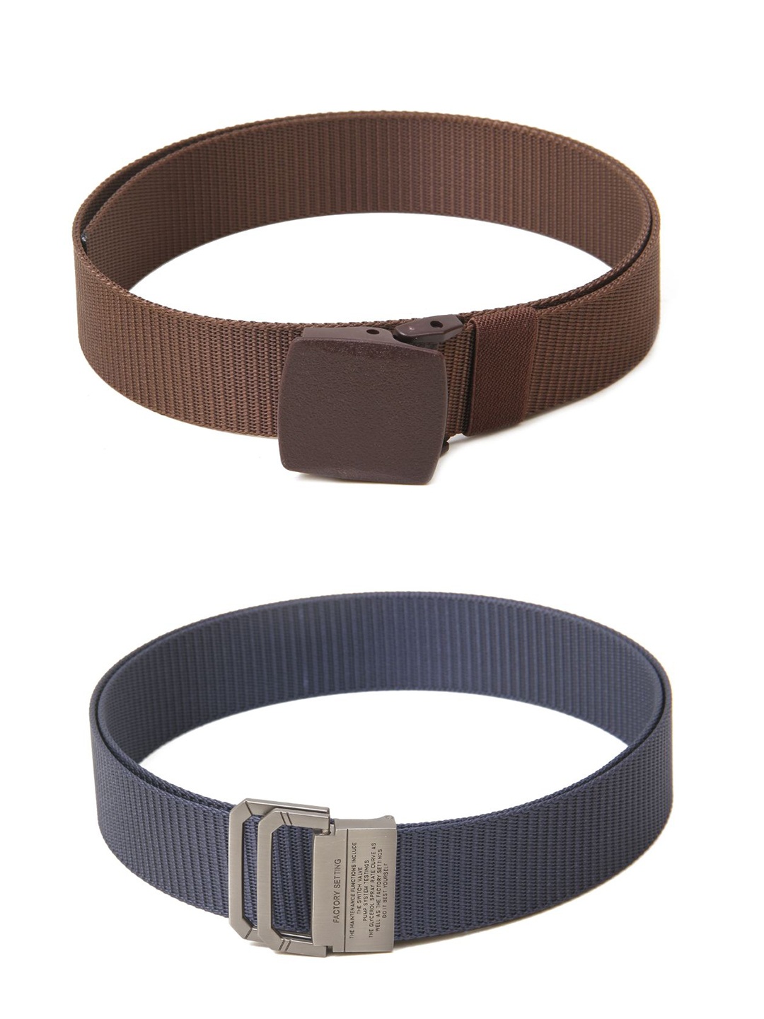

Calvadoss Girls Set Of 2 Textured Belts, Brown