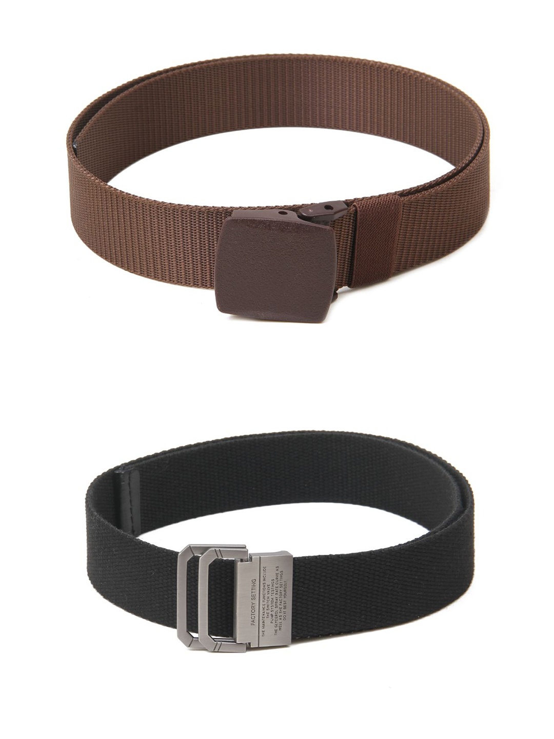 

Calvadoss Girls Set of 2 Textured Belts, Brown
