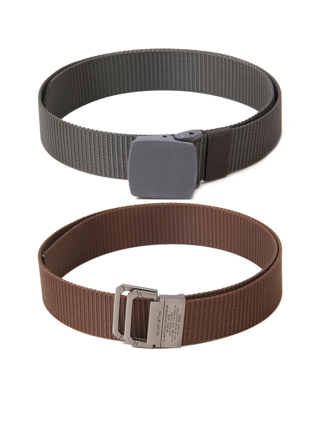 

Calvadoss Girls Set of 2 Textured Belts, Grey