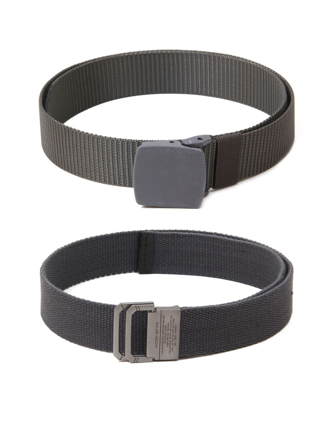 

Calvadoss Girls Set of 2 Textured Belts, Grey