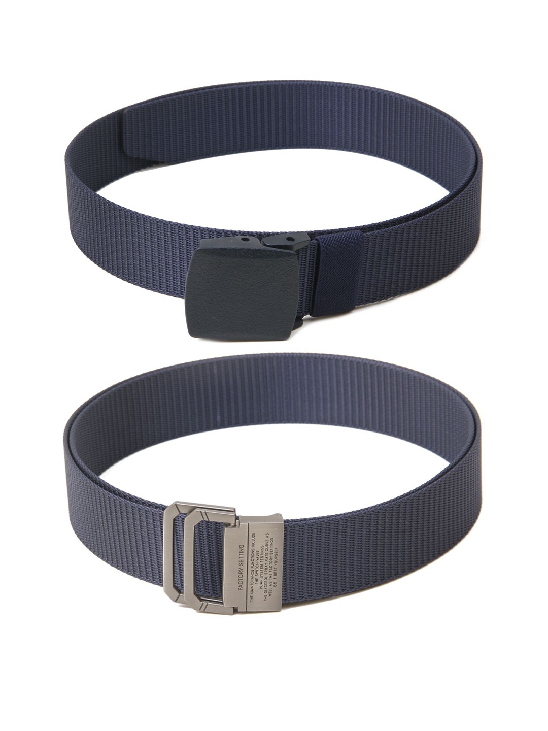 

Calvadoss Girls Set Of 2 Textured Belts, Navy blue