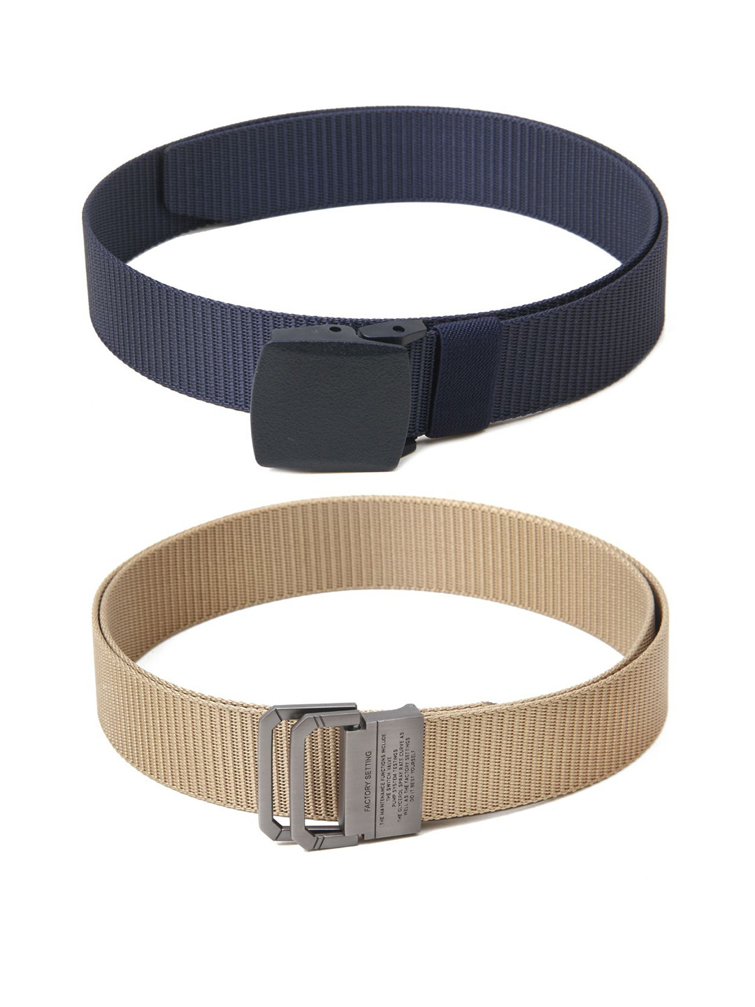 

Calvadoss Girls Set Of 2 Textured Belts, Navy blue