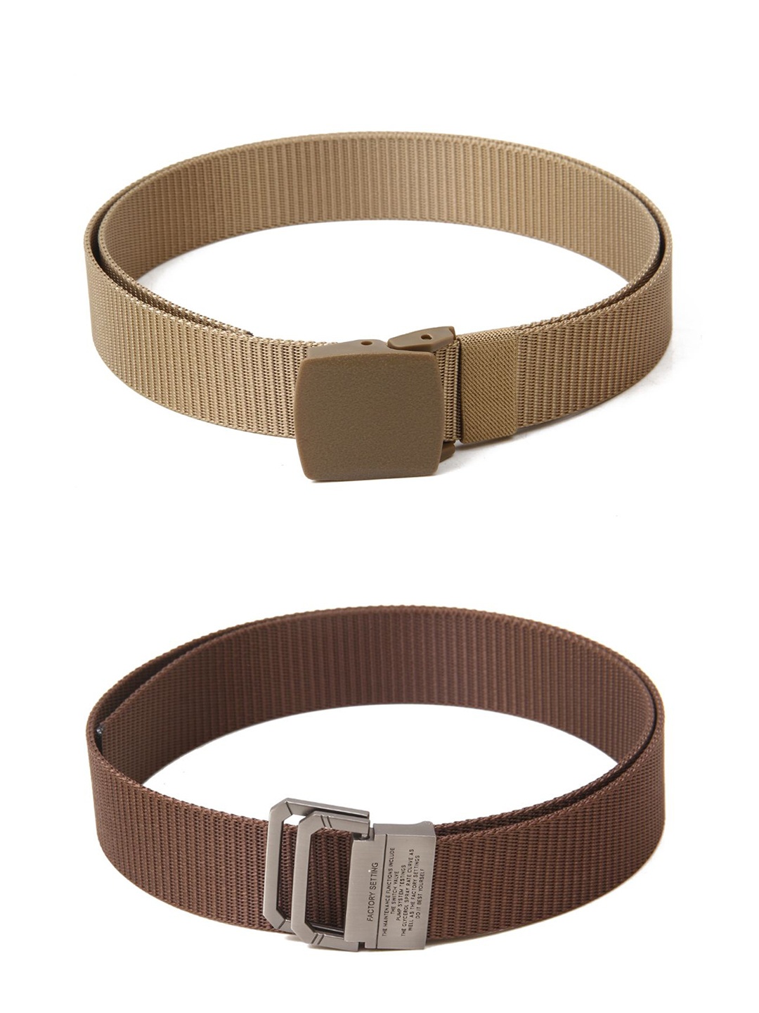 

Calvadoss Girls Set of 2 Textured Belts, Beige