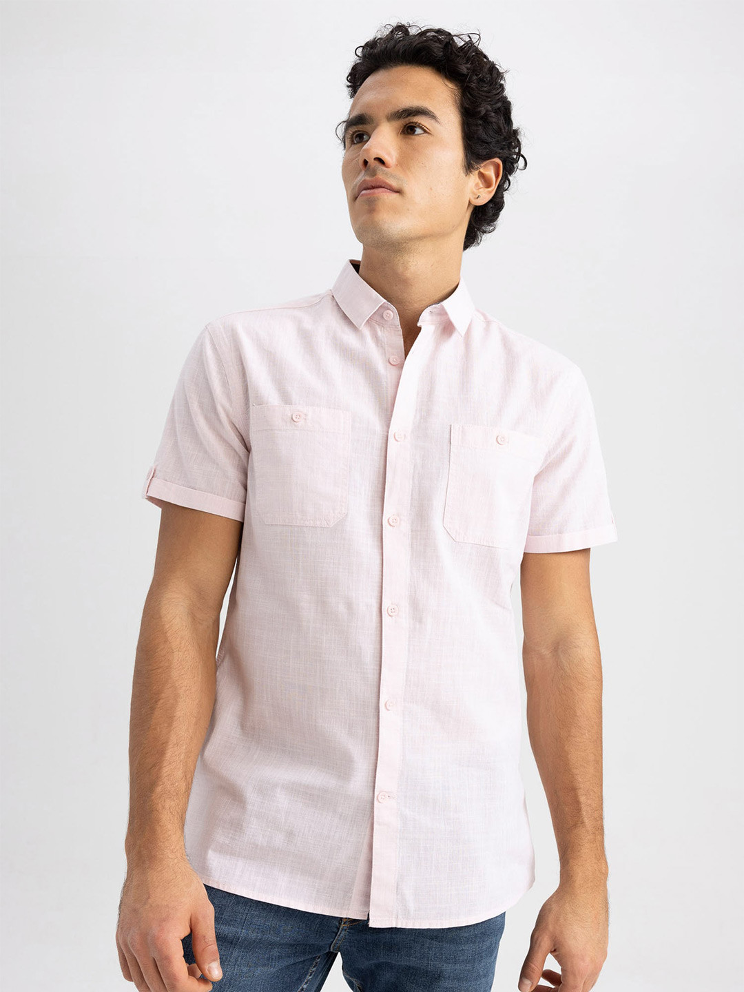 

DeFacto Pure Cotton Casual Shirt, Pink