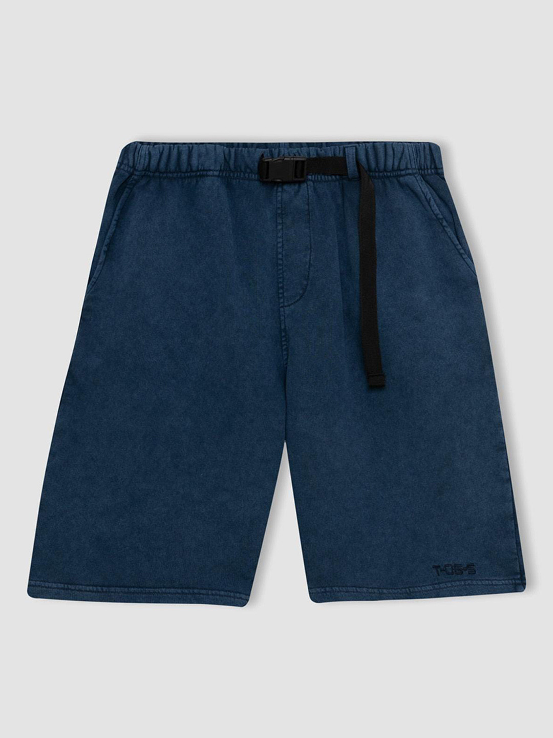 

DeFacto Men Mid Rise Pure Cotton Shorts, Blue