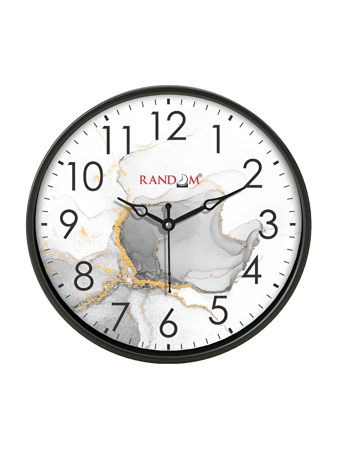 

RANDOM Black & Grey Printed Analogue Contemporary Round Wall Clock
