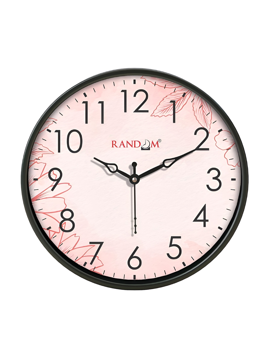 

RANDOM Black & Pink Printed Analogue Contemporary Round Wall Clock