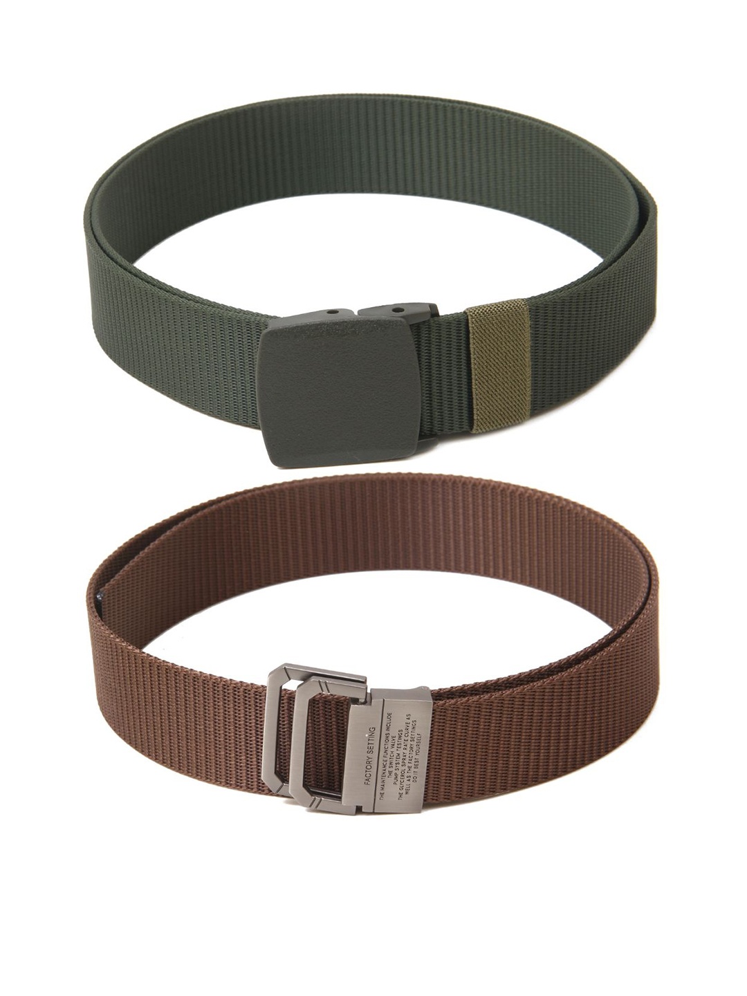 

Calvadoss Men Textured 2 Belt, Green