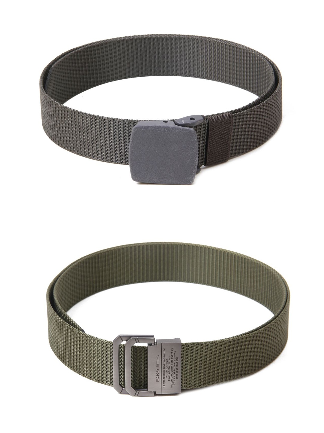 

Calvadoss Men Set of 2 Textured Belts, Grey