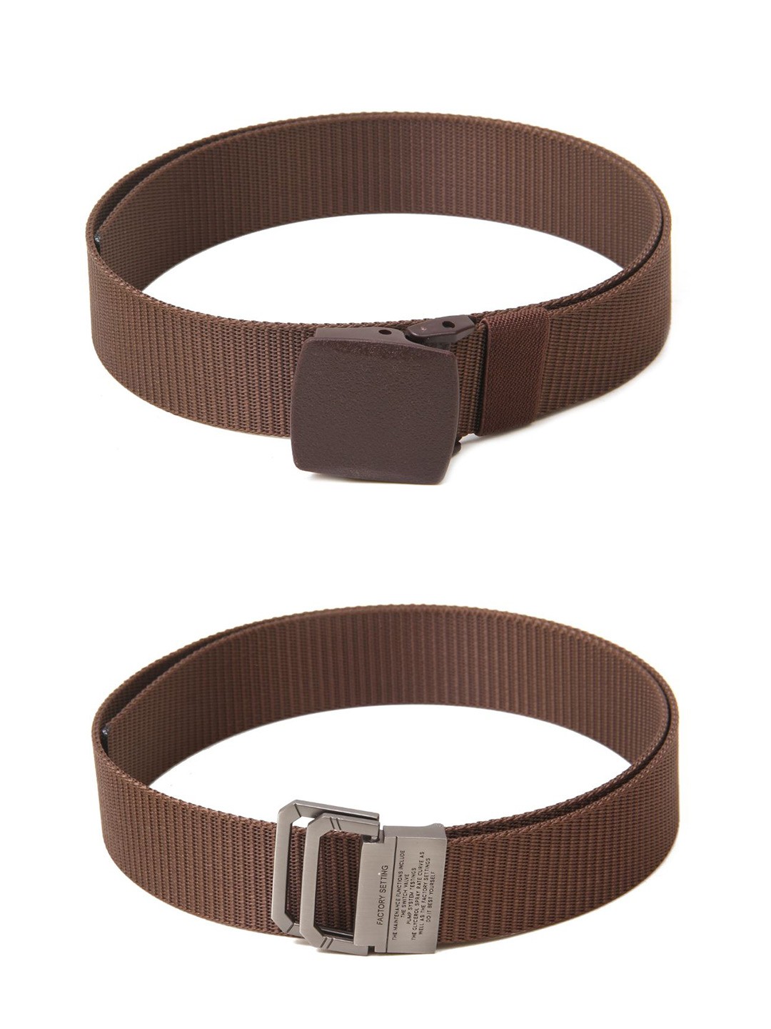 

Calvadoss Men Set of 2 Textured Belts, Brown