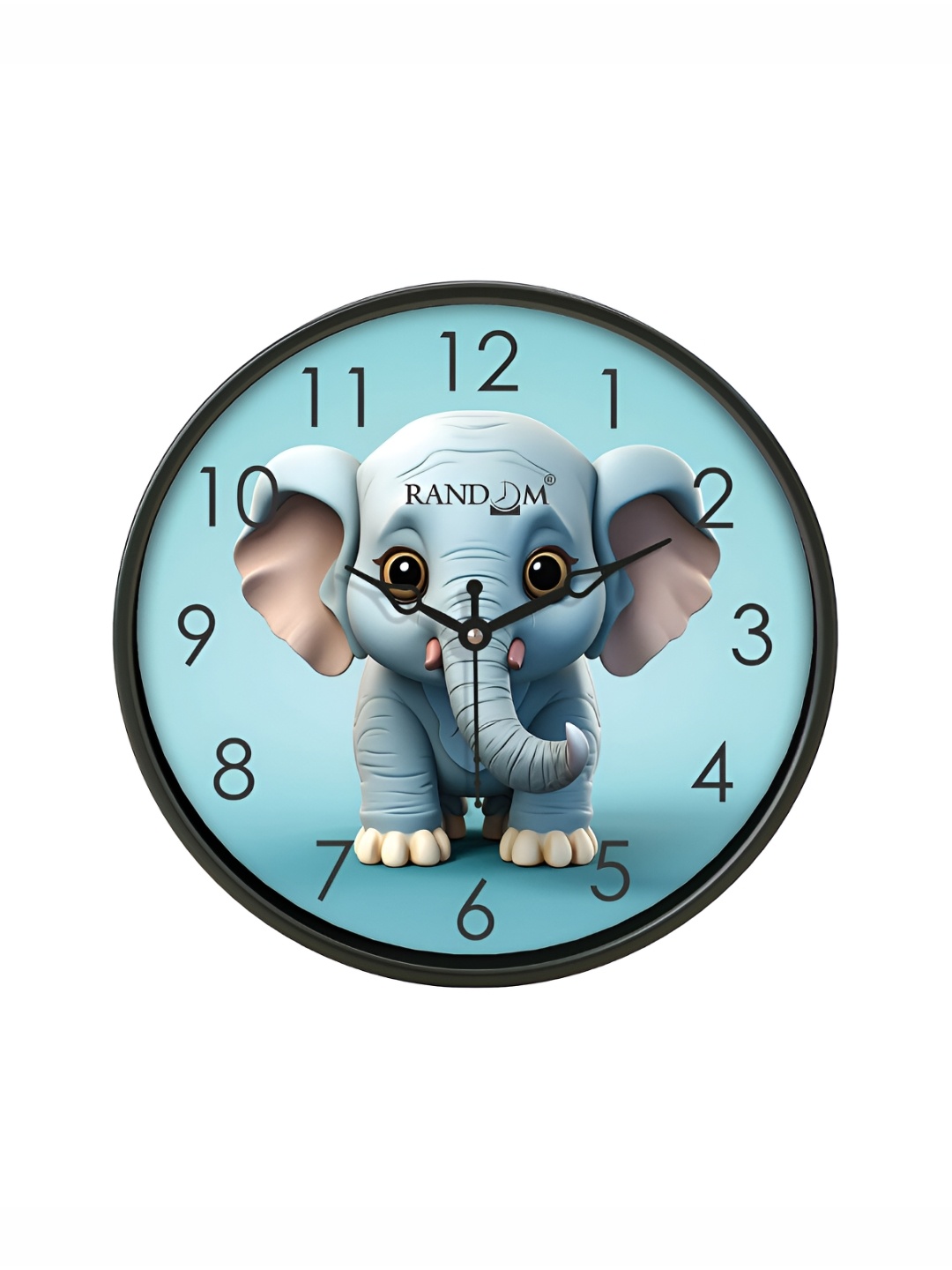 

RANDOM Black & Blue Printed Contemporary Wall Clock