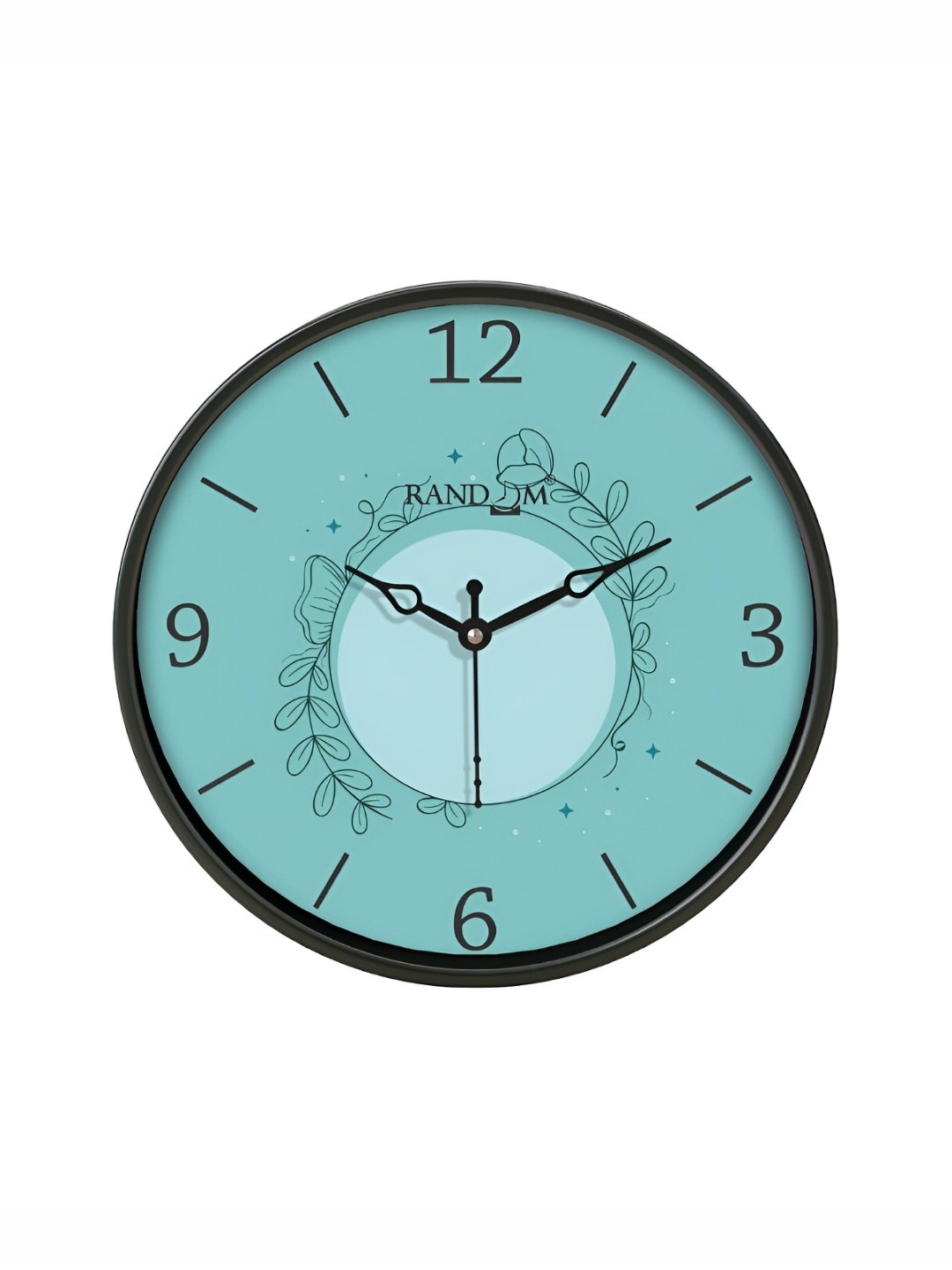 

RANDOM Black & Green Printed Contemporary Wall Clock